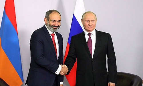 Pashinyan and Putin 2018 Armenia